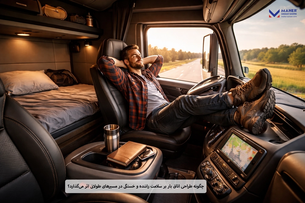 چگونه طراحی اتاق بار بر سلامت راننده و خستگی در مسیرهای طولانی اثر می‌گذارد؟